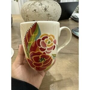 Rose Print VIDA by Eva Mendes for ESPANA   Coffee Mug Handcrafted Earthenware